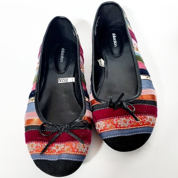 Boho Ribbon Ballet Flats with Bow - Picture 5 of 5